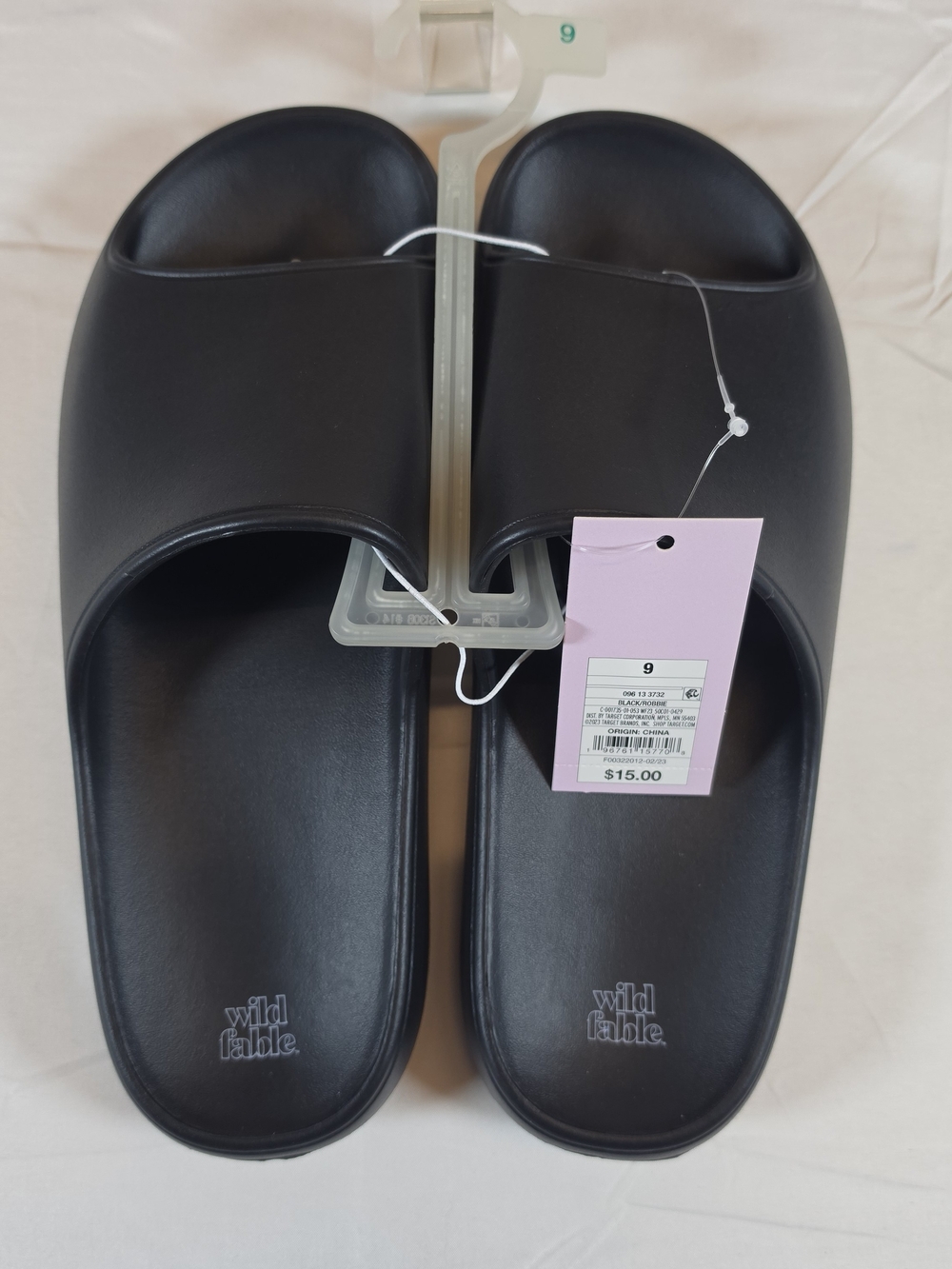 (PACK OF 6) Wild Fable WOMEN'S SIZE 9 Black Slide Sandals